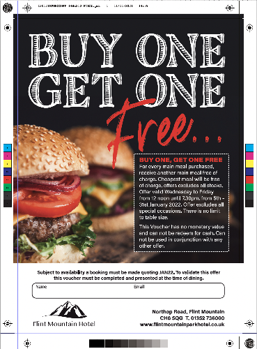 Buy One Get One Free - January 2022 Buy one get one free on main meals through January * terms apply