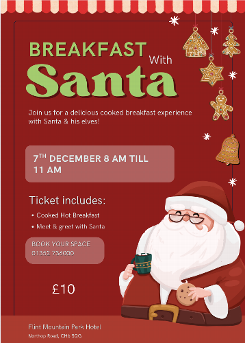 Breakfast With Santa Bookings now open for Breakfast with Santa!