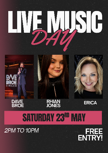LIVE MUSIC NIGHT 23RD MAY Join Us This Bank Holiday Weekend.  With Outstanding Singers.