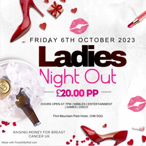 Ladies Night - 6th October 2023 Join us for a night full of fun!!