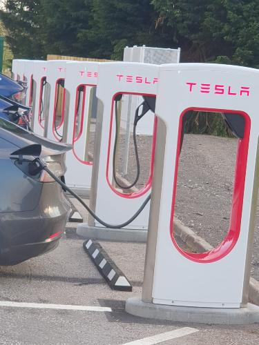 Charge your Tesla vehicle here NOW!! Tesla charging spaces now available! 